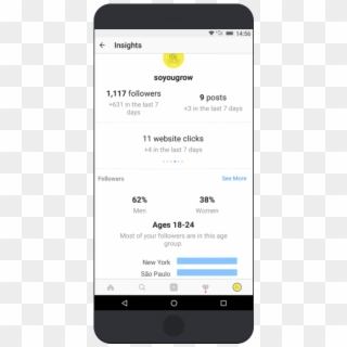 Insights Business Profile 1k Instagram Followers Fast - Smartphone Instagram Transparent Clipart