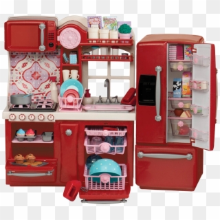 Gourmet Kitchen Red - Our Generation Doll Kitchen Clipart