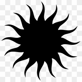 Star Sun Black Silhouette Png Image - Transparent Sun Clipart Black And White
