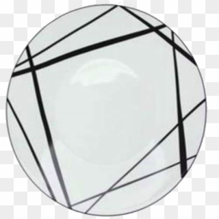 White W/ Black Stripes Dinner Plate - Transparent Circle Stripes Png Clipart