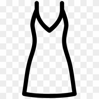 Slip Dress Icon - Outfit Clip Art Black And White - Png Download