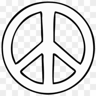 Peace Sign Colouring Page Clipart