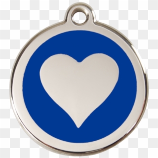 Dark Blue Heart Pet Tag - Pet Tag Clipart