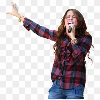 Png Photo Gallery Enlarged Miley Cyrus Pic 3 - Singing Clipart