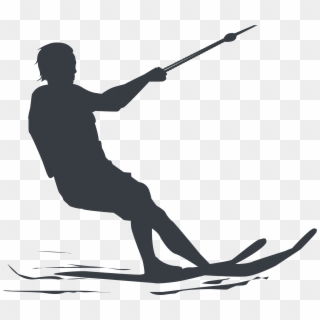 Water Skiing Silhouette , Png Download - Skier Turns Clipart