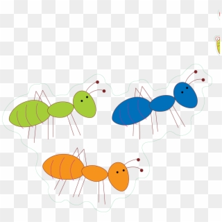 Ants Vector Cartoon Baby - Ants Of Different Color Clipart - Png Download