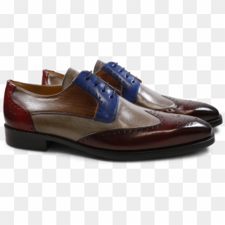 Derby Shoes Jeff 14 Burgundy Smoke China Blue Tobacco - Leather Clipart