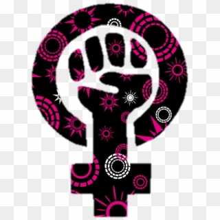 Pink And Black Feminist Symbol - Feminism Symbol Png Clipart