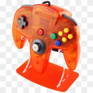 Fire Orange N64 Funtastic Controller - Nintendo 64 Clipart