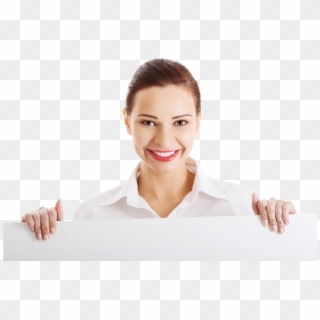 Business Women Holding A Board - Women Board Png Clipart