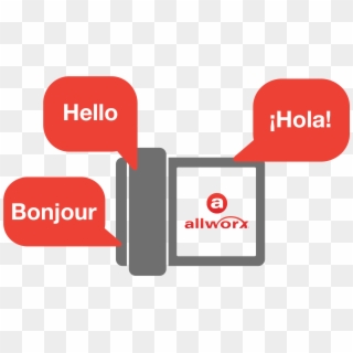Hello Hola Bonjour 3 - Language On Product Clipart