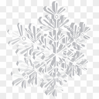 White 3d Snowflake Png Clipart Image - Floral Design Transparent Png