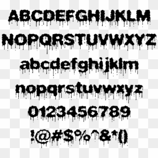 Horror Heavy Dripping Blood Thick Plasma Drip Example - Unreal Tournament 2004 Font Clipart