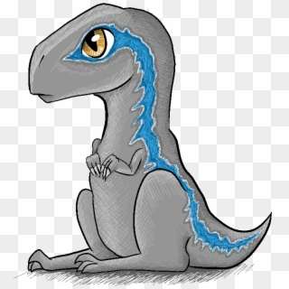 Png Free Library Velociraptor Deinonychus Child Robot - Velociraptor Blue Drawing Easy Clipart
