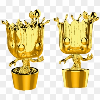 Funko Pop Gold Chrome Groot , Png Download Clipart