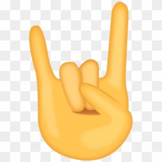 The Devil Horn Rock And Roll Emoji Hand Will Send The - Rock On Emoji Png Clipart