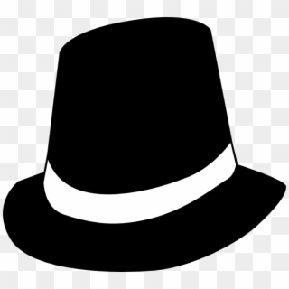 Top Hat Clipart Fedora Hat - Black And White Hat Png Transparent Png