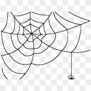 Drawn Spider Web Transparent Background - Transparent Spider Web Clipart - Png Download