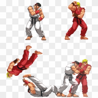 While It's Not Typically Ryu's Go To Option, The Throw - Street Fighter Ryu Throw Clipart