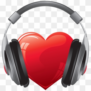 Heart With Headphones Png Clipart