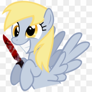 Bloody Knife, Derpy Hooves, Female, Knife, Mare, Pegasus, - Bloody Knife Clipart