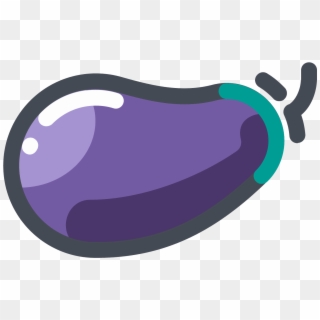 Eggplant Vector Curved - Illustration Clipart