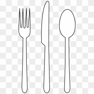 Spoons And Forks Isolated Obn - Fork And Knife Clipart White - Png Download