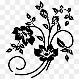 683 X 771 9 - Black And White Flower Vector Png Clipart
