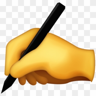 Hand Emoji Clipart Ios - Writing Hand Emoji Png Transparent Png