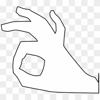 Hand Gesture Clipart Ok Hand - Ok Hand White Png Transparent Png