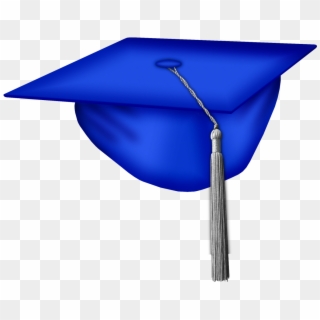 Dark Blue Graduation Cap Kiss - Blue Graduation Hat Png Clipart