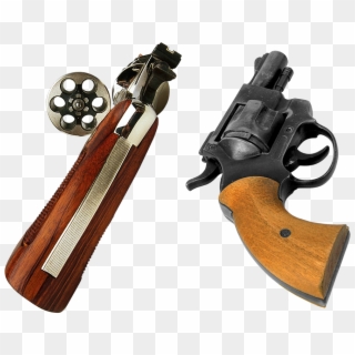 Gun, Revolver, Drum, Patrons, Charge, Handle, Trigger - Pistol Clipart