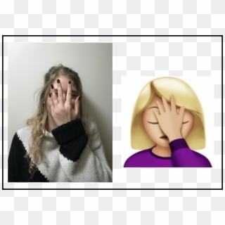 Free Png Download Emoji Girl Hand On Face Png Images - Blond Emoji Clipart