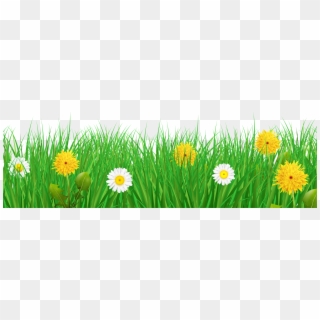 Grass And Flowers Clipart - Png Download