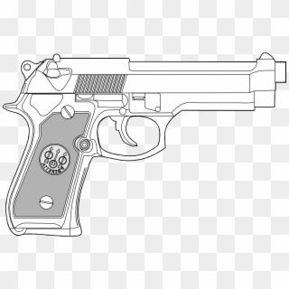 Gun Clipart Revolver - 9mm Pistol Clipart - Png Download
