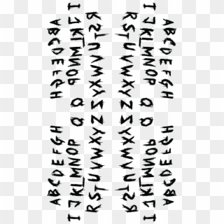 Stranger Things Alphabet Font - Calligraphy Clipart