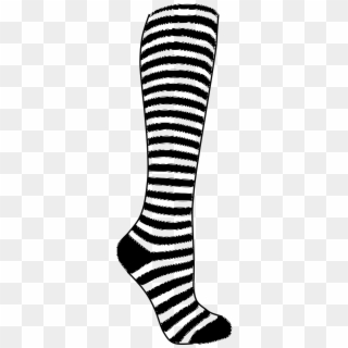 Sock Stripes Striped Clothing Png Image - Black White Socks Png Clipart
