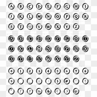 Font Characters - Elevator Buttons Clipart
