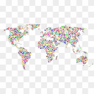 This Free Icons Png Design Of Colorful Starbursts World - India To Bahrain Map Clipart