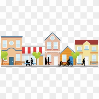 Neighborhood Plan - Houses Street Clip Art - Png Download