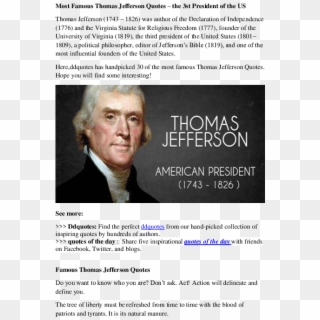 Pdf - Thomas Jefferson Clipart