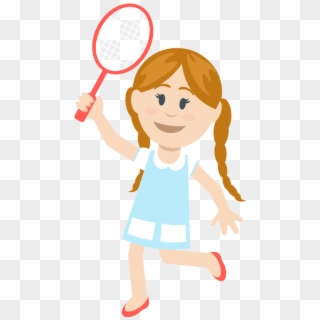 Clipart Royalty Free Girl Badminton Clip Art Transprent - Badminton Cartoon Girl Png Transparent Png