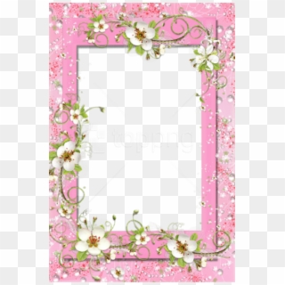 Free Png Transparent Pink Png Frame With Flowers Background - Marco Para Fotos Rosado Clipart