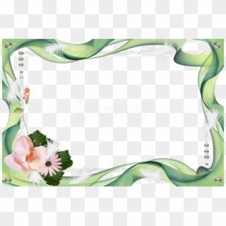 Free Png Transparent Green Photo Frame With Pink Flowers - Lagoa Do Fogo Clipart