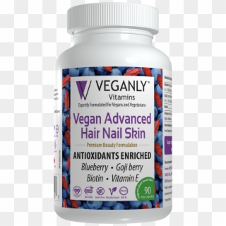 Hns 90 - Veganly Vitamins Vegan Advanced Hair Nail Skin Clipart