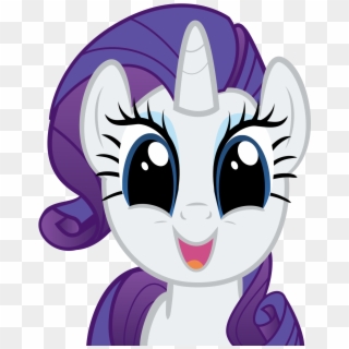 Rarity Vector Excited - Rarity Happy Vector Clipart