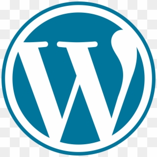 Wordpress Logo, Icon, Blue - Wordpress Blue Logo Png Clipart