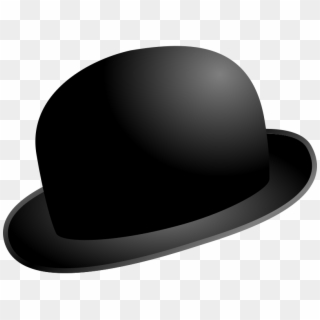Hat With Label Free Chaplinbowler - Bowler Hat Cartoon Png Clipart