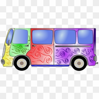 This Free Icons Png Design Of Hippie Van - Colorful Bus Clipart Transparent Png