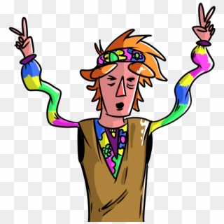 Hippie Drawing Hippy - Transparent Clipart Hippie - Png Download
